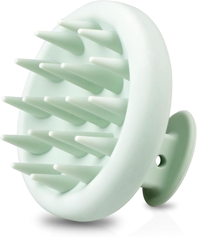 Scalp Massager Shampoo Brush, Scalp Massager Hair Growth & Dandruff Removal, Scrubber Scalp with Soft Silicone Bristles, Wet&Dry Ã¢ÂÂHair Brush for All (Mint Green)