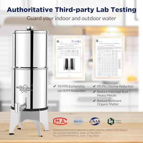Membrane Solutions UV Countertop Gravity Water Filtration System Replacement Filter Elements - 3 Packs (U3P)