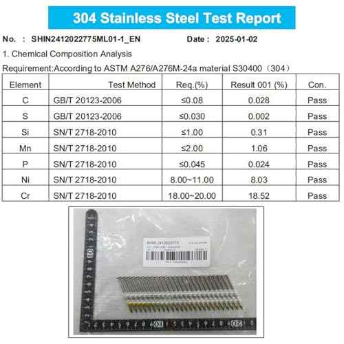Framing Nails 304 Stainless Steel 21¡Æ Full Round Head Nail 21 Degree Ring Shank Nail for Pneumatic, Electric 21 degree Framing Nailer (2 inch (250 pcs))