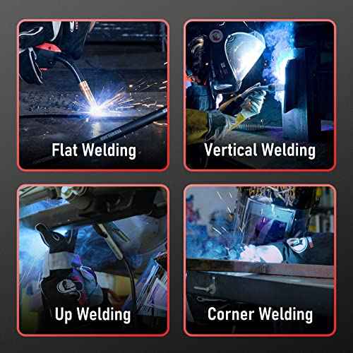 YESWELDER Flux Core Gasless Mig Wire, Mild Steel E71TGS .030+.035-Diameter, 2-Pound Spool, 2-Packs Dual Specification Welding Wire