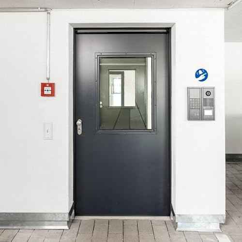 Warning Stickers, Press the Doorbell, Ring Before Enter, 3 Round Stickers, 9.5 cm