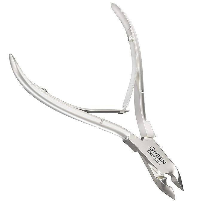 Professional Cuticle Trimmer Nail Cuticle Cutter Stainless Steel Cuticle Nippers with Sharp Blades Clippers Manicure Tools Double Spring for Nail Care Pedicure Nail Tool (Silver)
