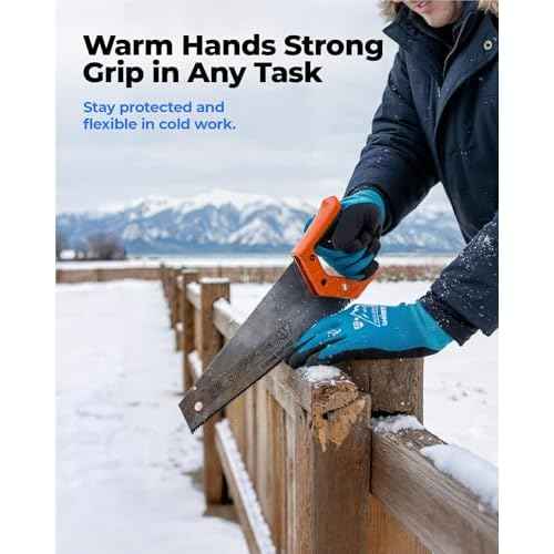 toolant Waterproof Winter Work Gloves for Men and Women, ANSI A4 Cut Resistant Freezer Gloves for Outdoor Cold Weather