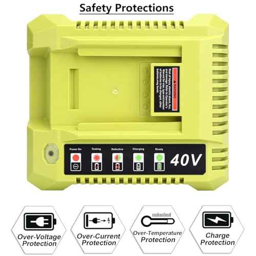 OP401 Fast Charger Replacement for Ryobi 40V Battery Charger, Compatible with Ryobi 40V Lithium Battery OP4040 OP4050 OP4050A OP40601 OP4026 OP4015 OP4030 Tools Battery