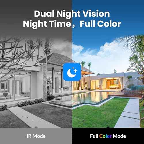 Solar Security Camera Outdoor Wireless, 2K Color Night Vision, Battery Powered PIR Motion Detection,2.4GHz WiFi Cameras for Home Surveillance, Light and Sound Alarm, 2-Way Audio