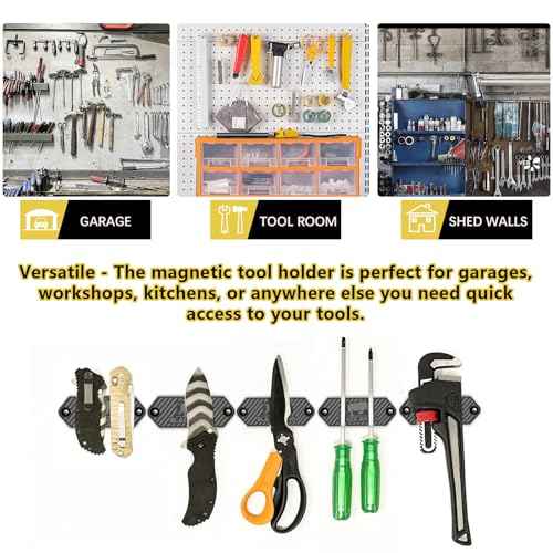 Magnetic Tool Holder, Strong Magnetic Tool Belt Clip, Magnetic Tool Holder Storage Organizer for Screws, Nails, Hammer, Sockets, Pliers, Screw Driver, Trowel, Drill Bit, Wrench,...