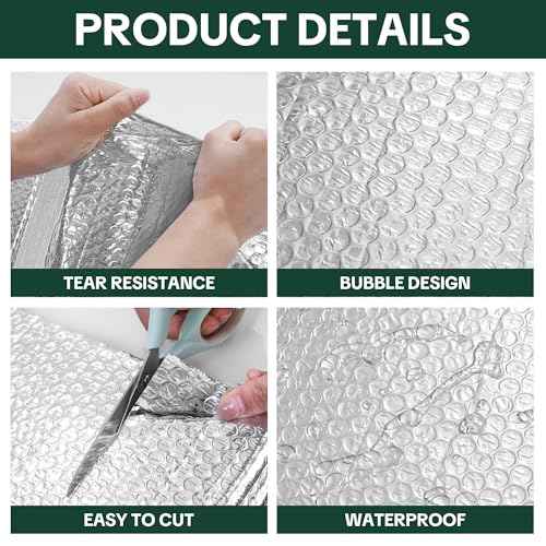 BALAPET Self-Adhesive Garage Door Insulation Kit, 8pcs 24" x 48" Garage Insulation Panels,Double Bubble Reflective Aluminum Foil Winter Clod and Summer Heat for Garage Attic Wall