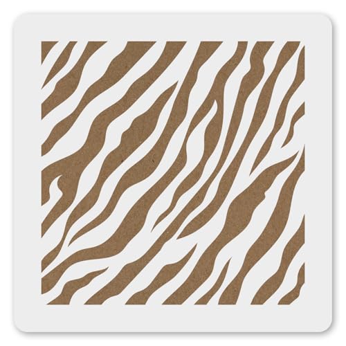 MAGJUCHE Tiger Print Stencil 12 Inches, Reusable Animal Print Stencil for Painting DIY Crafts Decor