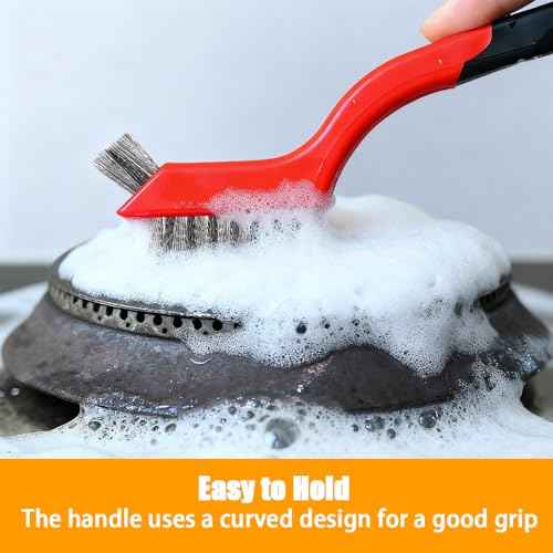 6Pcs Stainless Steel Wire Brushes, Wire Brushes for Cleaning Rust
