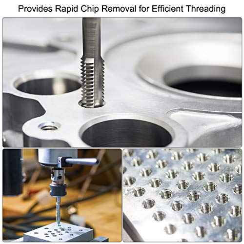 uxcell Metric Machine Tap M12 x 1.5mm H2 High Speed Steel 4 Straight Flutes Screw Tapping Threading Machinist Repair DIY Tool