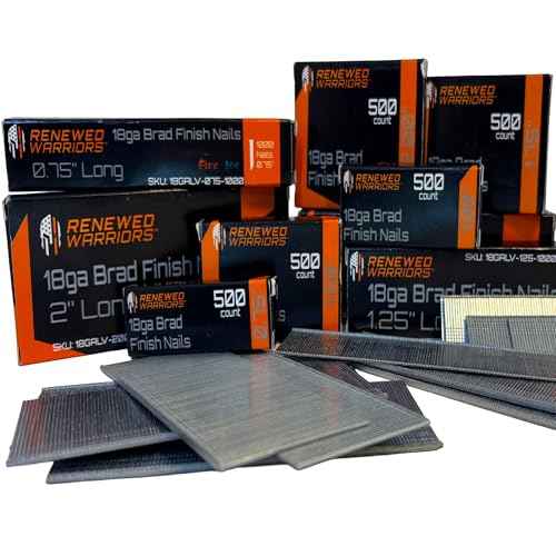 18 Gauge Brad Finish Nails, 2.00-Inch 18GA Straight Brad Nails Galvanized for Electric or Pneumatic Nailer Guns (1000 Count)