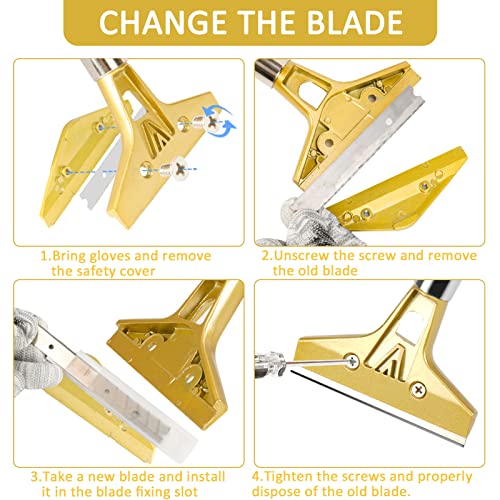 10PCS Scraper Steel Razor Blades - 4 Inch Replacement Utility Blades Made of Durable Industrial-Grade Steel
