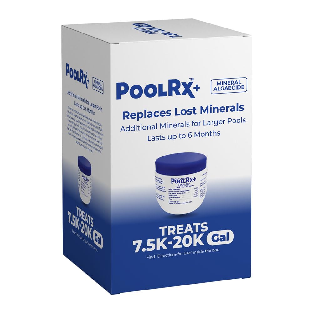 Pool RX 332001 PoolRX+ Booster Blue Swimming Pool Algaecide, Single Unit