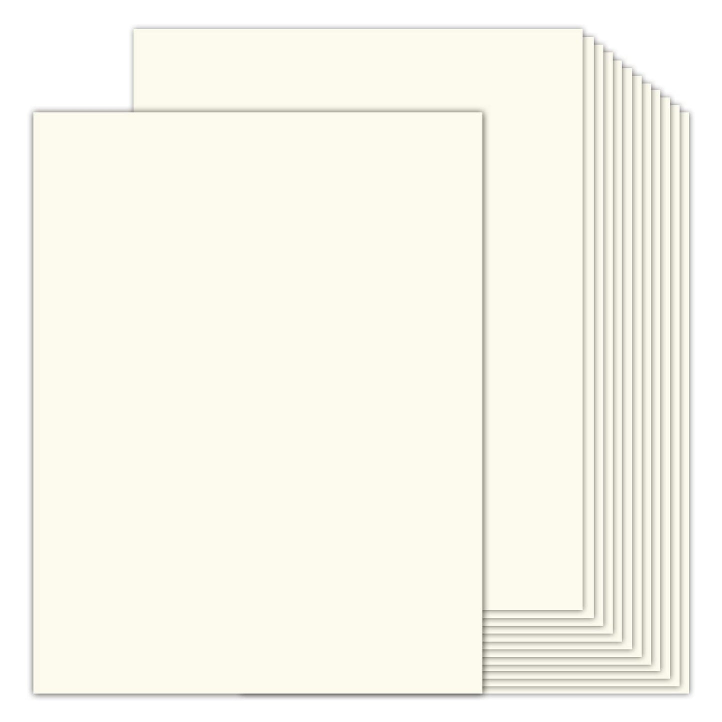 100 Sheets Cream Cardstock 8.5 x 11 Ivory Paper, Goefun Off White Card Stock Printer Paper for Cards Making, Office Printing, Certificate