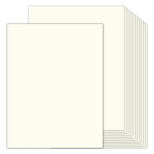 100 Sheets Cream Cardstock 8.5 x 11 Ivory Paper, Goefun Off White Card Stock Printer Paper for Cards Making, Office Printing, Certificate