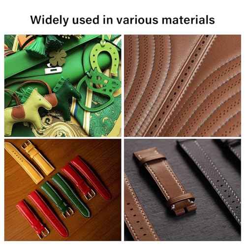 WUTA 8 Size Oval Leather Hole Punch,Carbon Steel Belt Hole Puncher, Leather Hand Punching Tool for Leathercraft Working