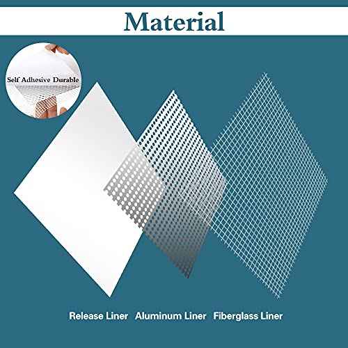4" 6" 8" (Two of Each) Wall Repair Patch, Plasterboard Patch, Safe Mend Plaster Repair Kit, Safemend Drywall Repair Adhesive, Filler for Walls Ceiling Hole, Self Adhesive Aluminum Mesh Wall Repair