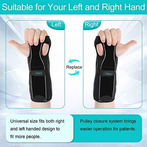 TANDCF bestlife Unisex Universal Both Hand Forearm and Wrist Support Splint Brace Reversible Wrist Brace for Carpal Tunnel,Adjustable Forearm Immobilizer,10.2 inch (26cm) length(Universal)