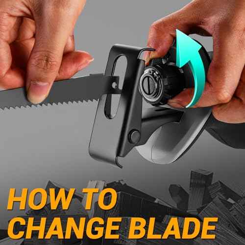 Cordless Reciprocating Saw: DEKOPRO 20V Lithium Ion Power Reciprocating Saw with Battery and Charger, Variable Speed Trigger, 25/32" Stroke Length, 0-2800RPM and 4-5/16" Max for Wood, Metal, PVC