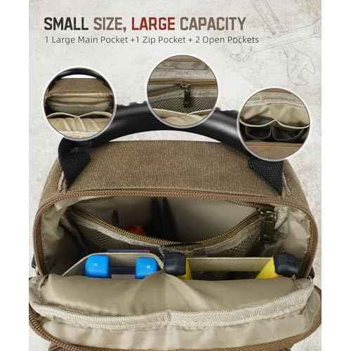 ARCFOX Edc Pocket Organizer with Shoulder Strap, Utility Edc, Electrician Tool Pouch for Fluke 117/116/115/114 Digital Multimeter, Molle Pouch with Zipper Pockets(Bag Only)