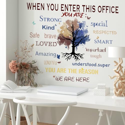 Runtoo Office Inspirational Quotes Wall Decals Positive Sayings Peel and Stick Plants Wall Stickers for Work Motivational Teamwork Company Art We are A Team Wall Decor