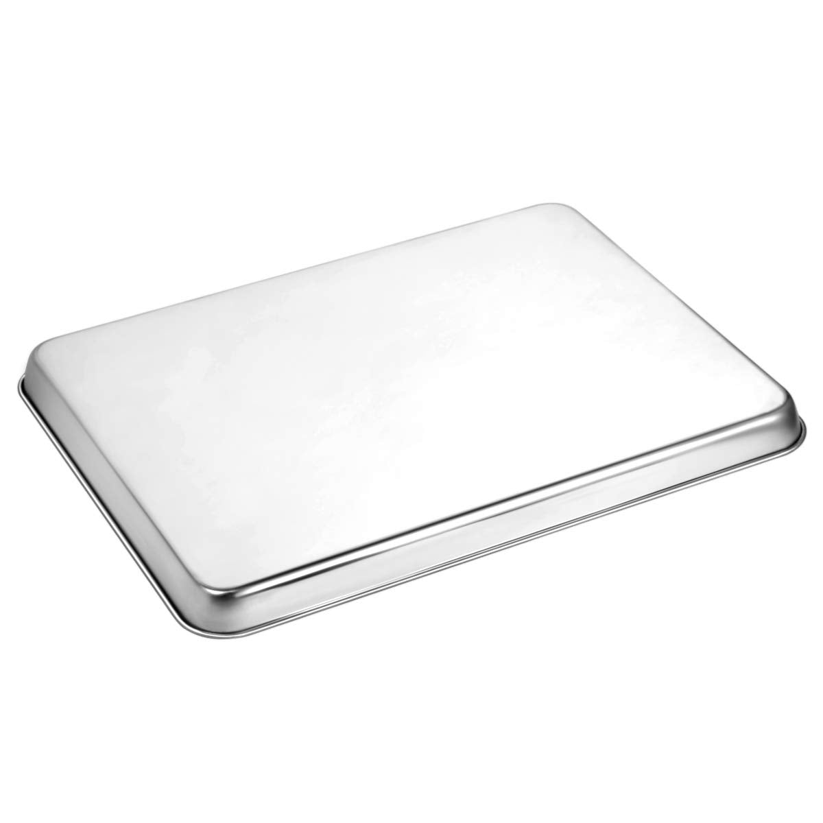Wildone Baking Sheet Set of 3, Stainless Steel Cookie Sheet Baking Sheet Pan, 9/12/16 Inch, Non Toxic & Heavy Duty & Easy Clean