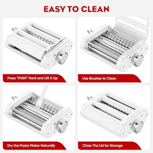 Pasta Attachment for Kitchenaid Stand Mixer, 3 in 1 set for Kitchenaid Pasta Attachment,Included Pasta Sheet Roller, Fettuccine Cutter, Spaghetti Cutter