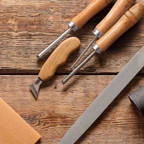 Wooden File Handle with Strong Metal Collars 10pcs, 5pcs Medium Wooden Handle for 6"-8" File and 5pcs Large Wood Handle for 10"-12" File, Screwdriver Hand Drill File Handle Cutting Tool Craft