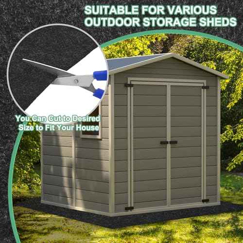 Outdoor Storage Shed Mat, 4x6 ft Waterproof Small Shed Flooring Mat for Patio Furniture Floor Protecting from Wear/Liquid/Dust/Oil, Non-Slip Carport Pad [Grey]