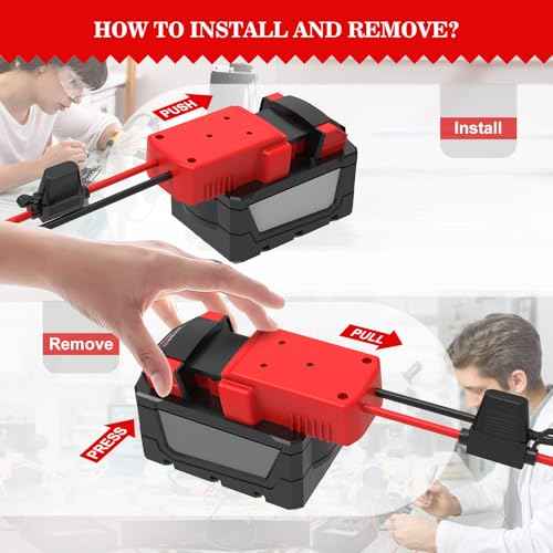 4 Pack Milwaukee M18 Battery Adapter Kit with Fuses, 12AWG Wiring for Power Wheels, DIY RC Cars & Robotics - Convert 18V Tool Battery to Kids Ride-On Toys Truck