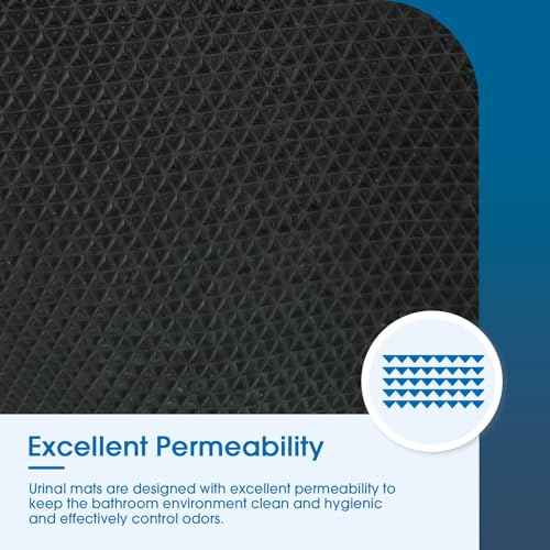 6Pcs Urinal Mats for Men Bathroom Commercial Urinal Floor Mats Urinal Pads for Mens Room Non Slip Splash Toilet Bulk Washable Disposable Large 17Inch x 20.5Inch