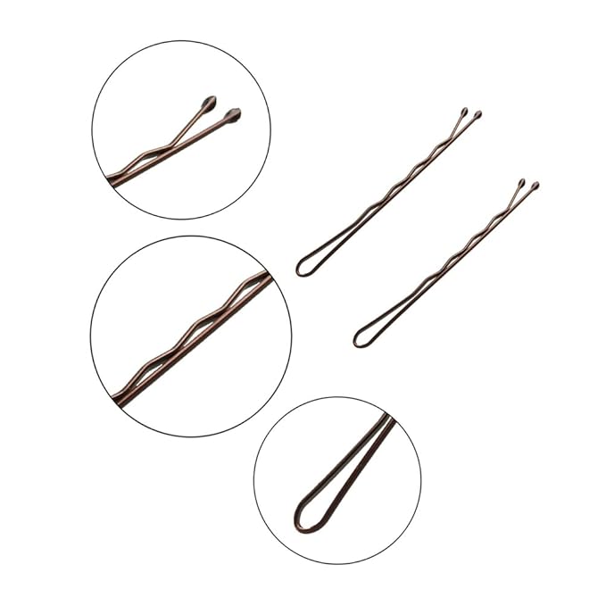 YINGFENG 220pcs 2.76 Inch Large Brown Bobby Pins for Women, Jumbo Long Pins with Box, Reusable Non Slip Big Pins Great For Thick Hair