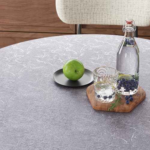 CRE8TIVE Metallic Silver Silk Wallpaper Peel and Stick Textured Embossed Silver Grey Contact Paper for Cabinets Drawers 12"x80" Self Adhesive Removable Wallpaper for Kitchen Appliances Bathroom Walls