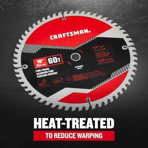 CRAFTSMAN 10 in Table Saw Blade 60 Tooth with 5/8 in Arbor (1 Pack) (CMAS21060)