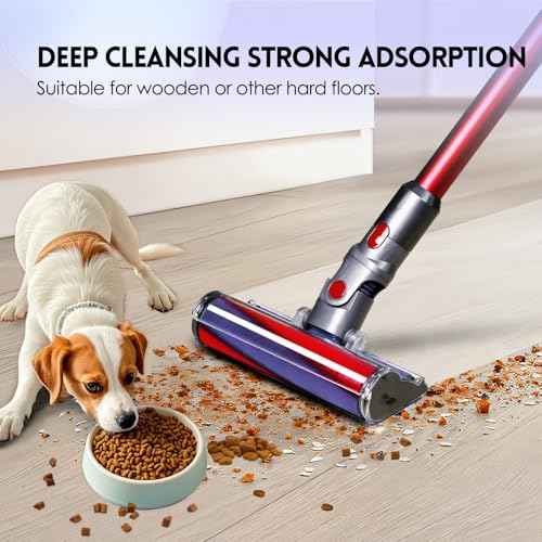 Soft Roller Replacement Vacuum Head Compatible with Dyson V7,V8, Cyclone V10,V11,V15 Cordless Vacuum Cleaners, Suitable for Thin Carpets, Hardwood Floor