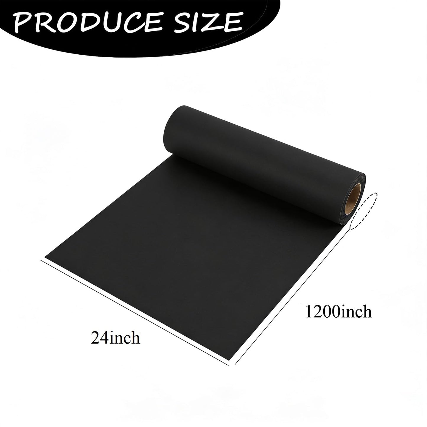 Black Wrapping Paper Roll 24"x 1200" Craft Packing Paper for Moving Shipping, Gift Wrapping Paper, Bulletin Board Kraft Paper for Table Covering Poster Paper Christmas