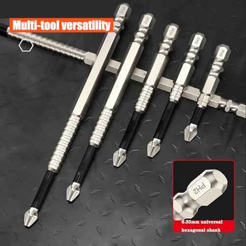 High-Magnetic Screwdriver Drill Bit,k5 Impact Resistant Non Slip bit,Strong Magnetic Durability Screwdriver Drill Bit Set,Anti-Slip Magnetic Electric Screwdriver Set,50 65 75 100 120 150mm (3*Sets)