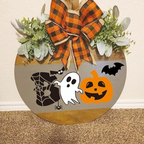 Halloween Stencils for Door Mats Large Reusable Halloween Rug Doormat Stencil for Painting on Wood Crafts Shirts Glass Door Hanger Sign (bat21)