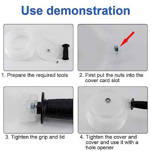 EMVANV Hole Saw Dust Bowl with Handle,Drill Dust Collector Rubber Scalable Dust Cover Collector for Ceiling Cutting Work and Other Drilling Works(Size:125mm)