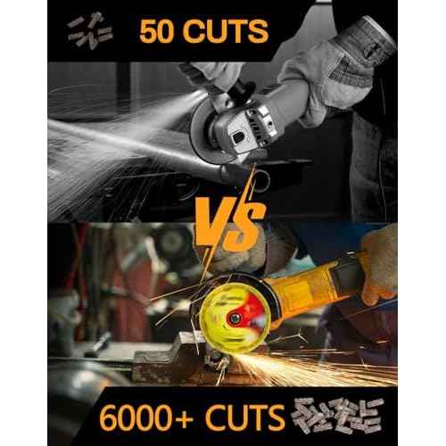 FIXLTFAST Diamond Metal Cutting Wheel 4 1/2 in for Angle Grinder Blade,Cut Off Wheel 7/8 Arbor 4/5 with 6000+ Cuts on Rebar,Iron,INOX- 6 Pack