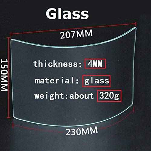 Sandblasting Hood Replacement Lens Glass 2 pieces