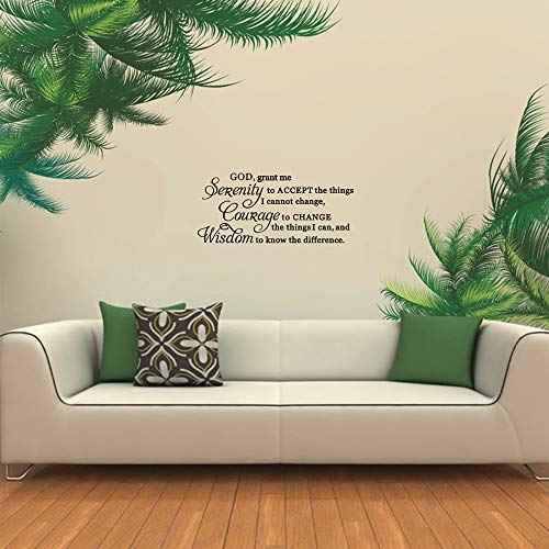 God Grant me The Courage to Change Things The Wisdom to Know The Difference Serenity Prayer Pure Vinyl Wall Decal Quote Art Lettering Sticker Saying Decor