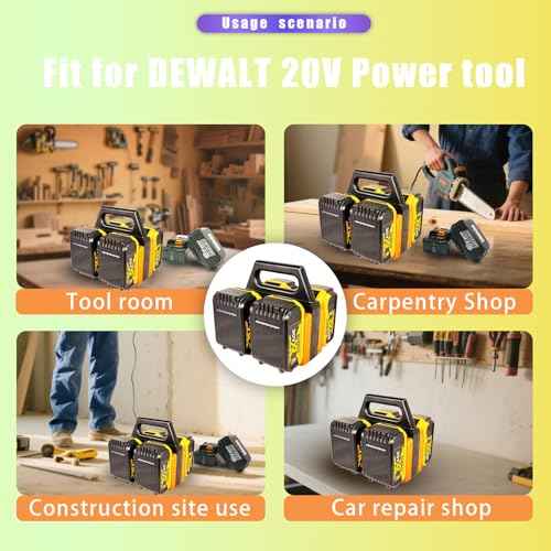 Battery Holder for Dewalt 20V &18V ? 4-Slot Portable Battery Organizer for Tool Bags & Job Sites ? Carry Multiple Batteries with Ease and Keep Them Ready for Use.