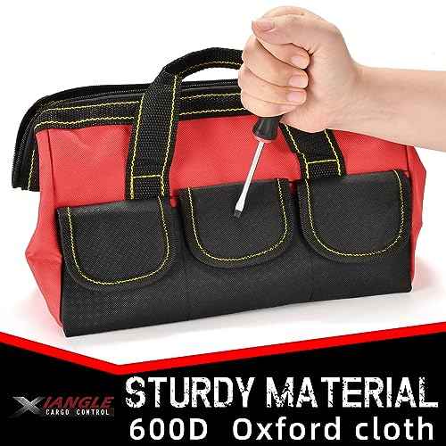3-Pack 13 Inch Tool Bags, Waterproof Zipper, Heavy Duty Material for Tool Organizer & Storage, Electrician, Carpenter, HVAC (Shoulder Strap)