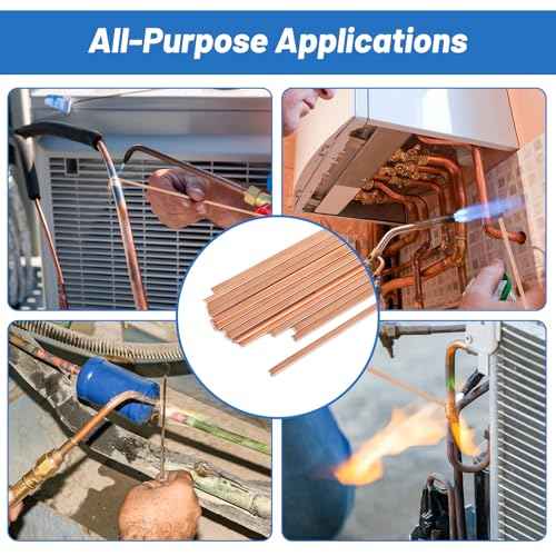 20 Sticks 5% Silver Solder Brazing Rods BCuP-3 Copper Phosphor Alloys Welding Rods 0.050" x 1/8" x 10" Brazing Rods