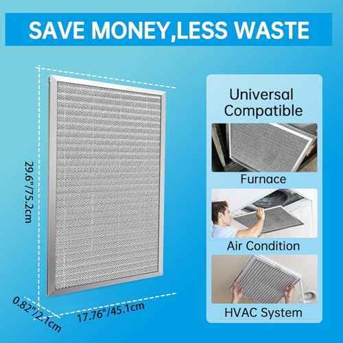 UBeesize 18x30x1 Reusable Electrostatic Air Filter HVAC AC Furnace Filter,MERV 8,Washable, Lasts a Lifetime,Permanent Air Filter,Breathe Fresher,Home And Office(Actual Size:17.5x29.65x0.82 Inch)