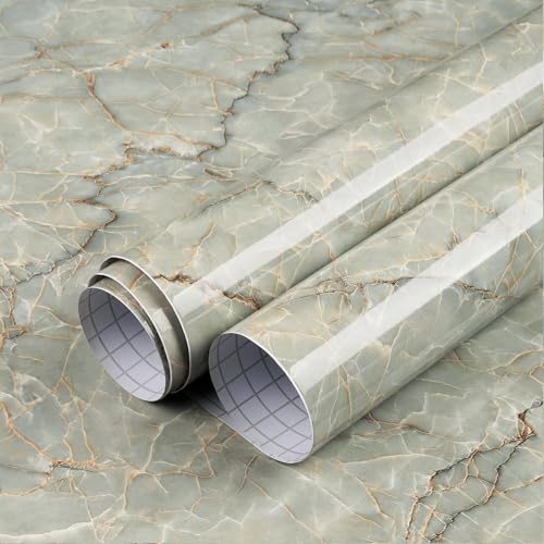 LACHEERY Marble Contact Paper Decorative Self Adhesive 15.8"x80" Waterproof Removable Wallpaper Stick and Peel For Granite Countertops Cabinets Backsplash Old Furniture