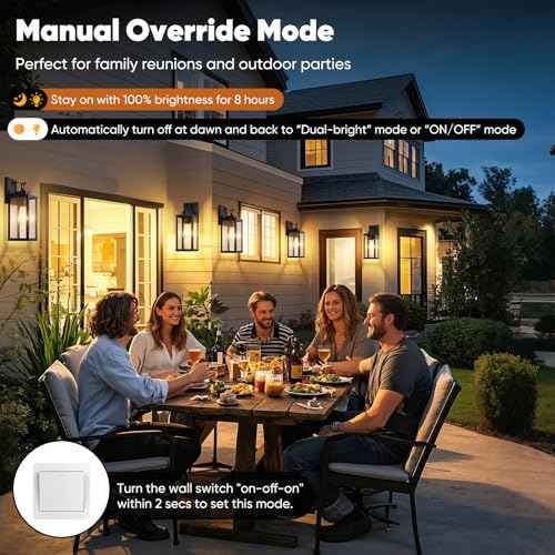 BesLowe 14¡± Upgraded Motion Sensor Outdoor Wall Lights, Dusk to Dawn Porch Lights Outdoor Wall Sconces, 3 Lighting Modes Exterior Lighting Fixtures with Hooks, Black Outside Lights for House, 2-Pack