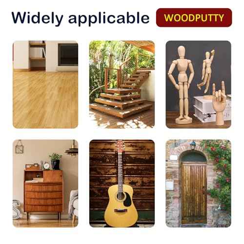 Wood Filler & Putty, White, 280g, Sandable, Paintable & Stainable, Quick-Drying, Non-Toxic, Ideal for Furniture, Cabinets, Floors & More