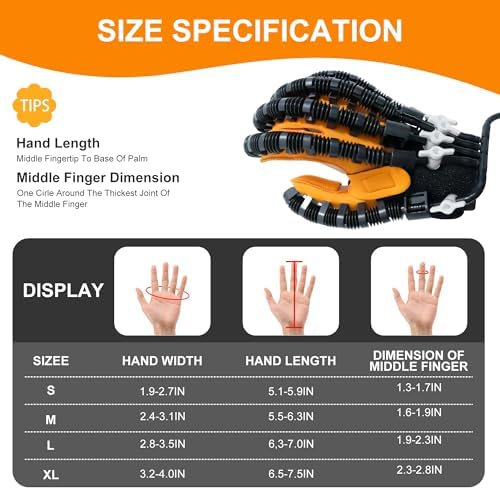 Stroke Hand Rehabilitation Robot Gloves, Strokes Therapy Equipment for Adults, Fingers Strength Training Device for Hemiplegia, Robotic Glove Rehab Stroke Patients (Left L)